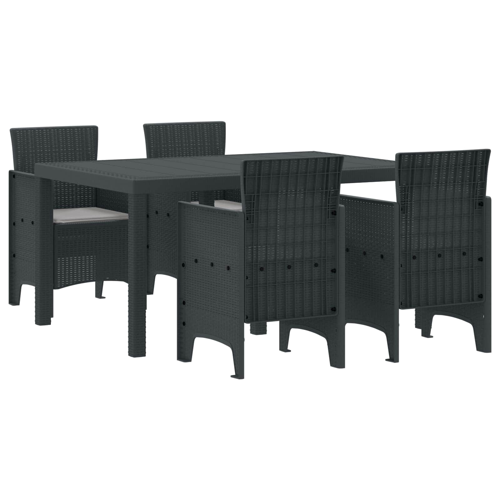 Piharuokailu setti 5 pcs Antrasiitti Polt-kivennäisruoho