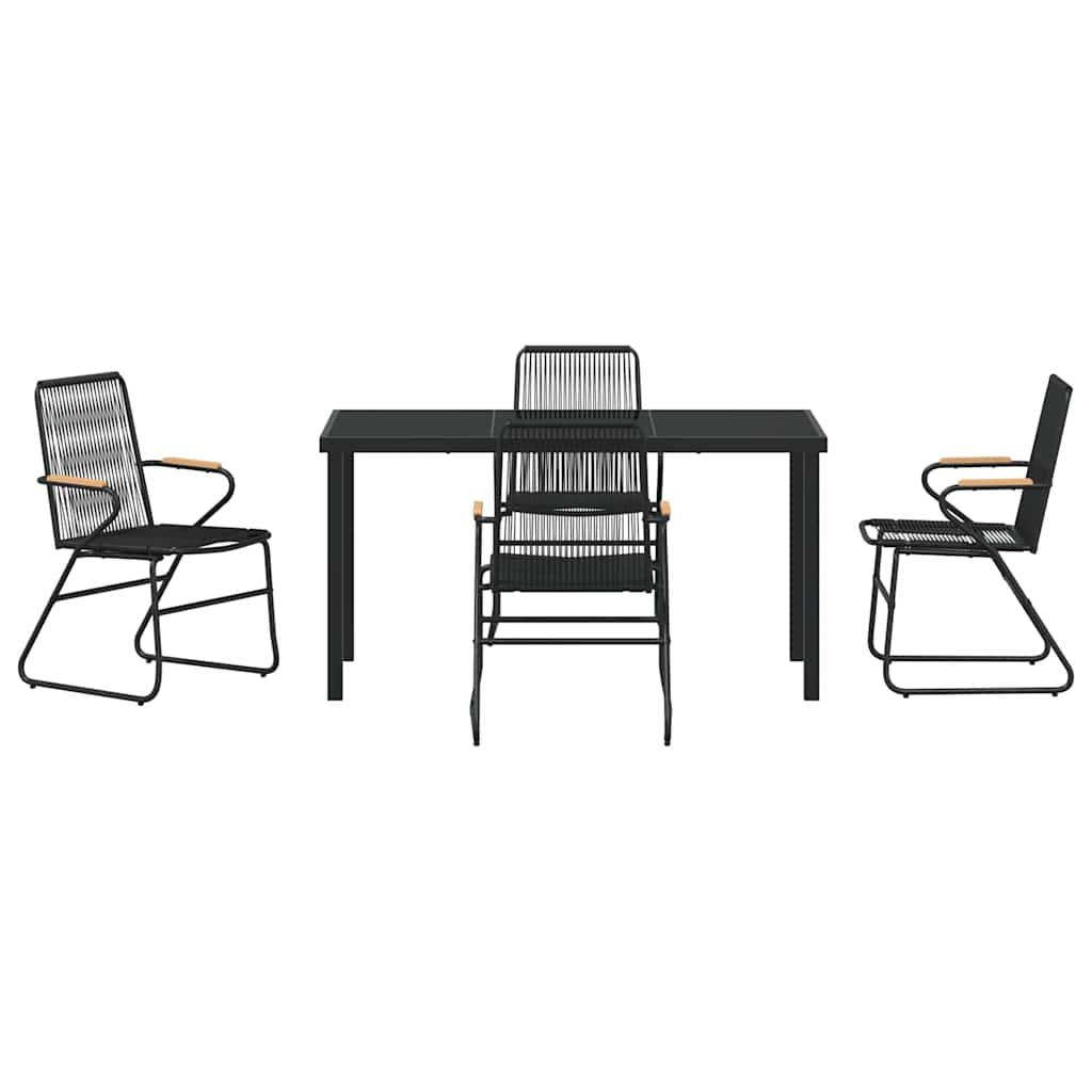 Piharuokailu setti 5 pcs Musta Jauhemaalattu Teräs