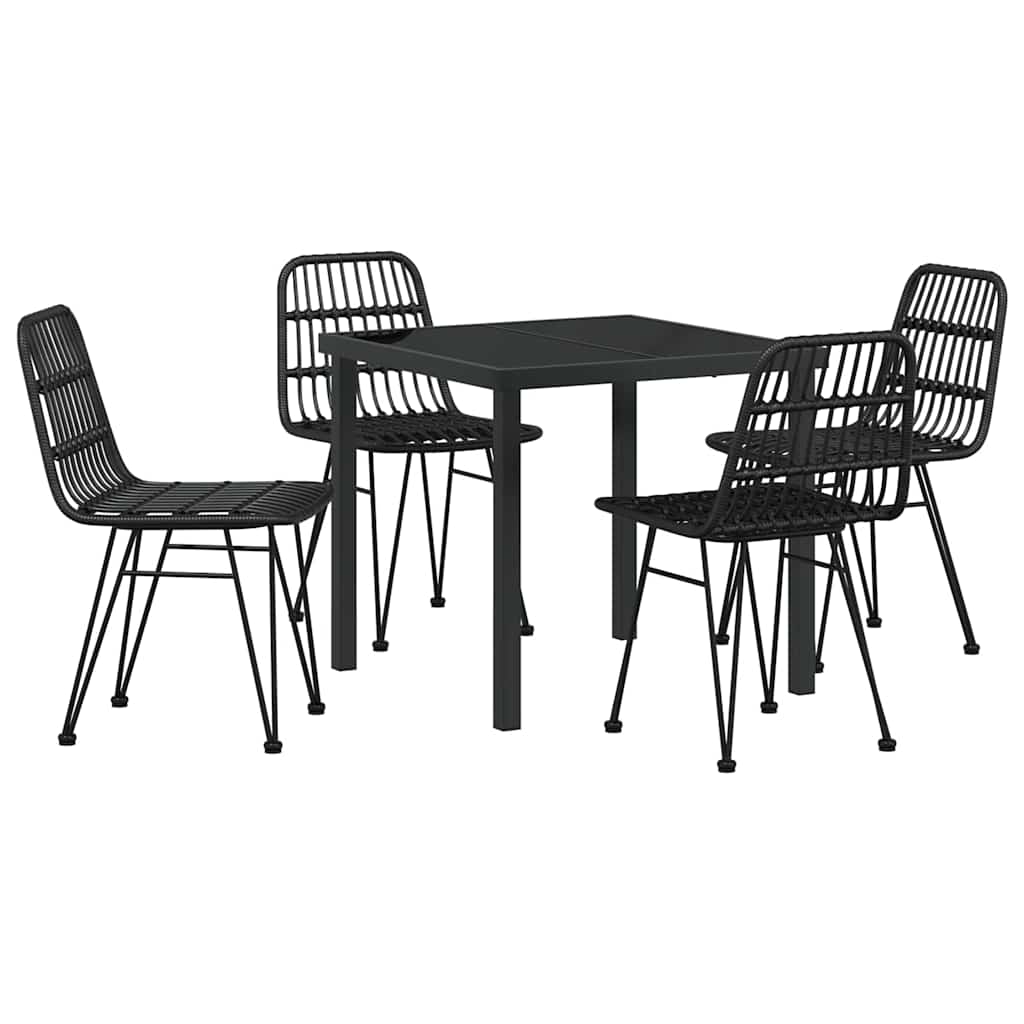 Piharuokailu setti 5 pcs Musta Jauhemaalattu Teräs