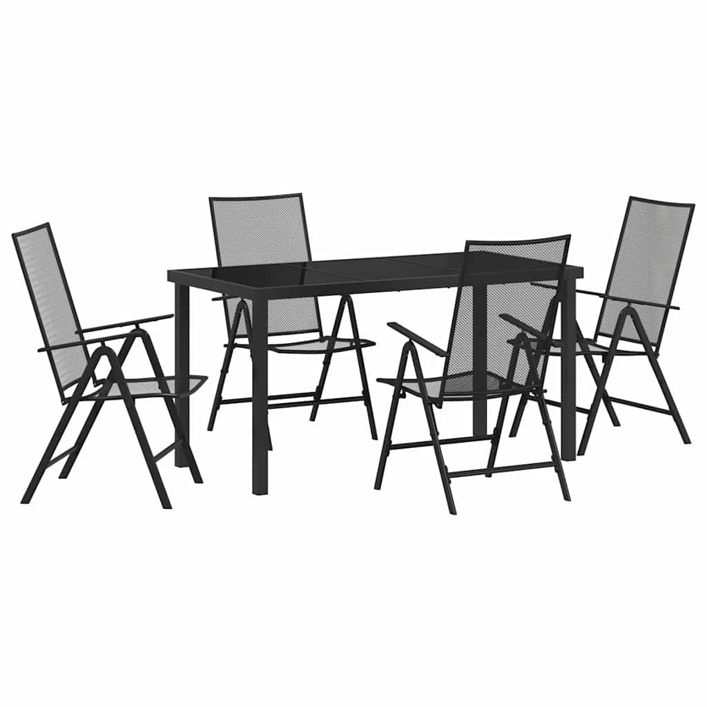 Piharuokailu setti 5 pcs Antrasiitti Jauhemaalattu Teräs