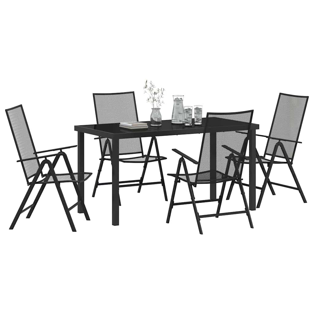 Piharuokailu setti 5 pcs Antrasiitti Jauhemaalattu Teräs