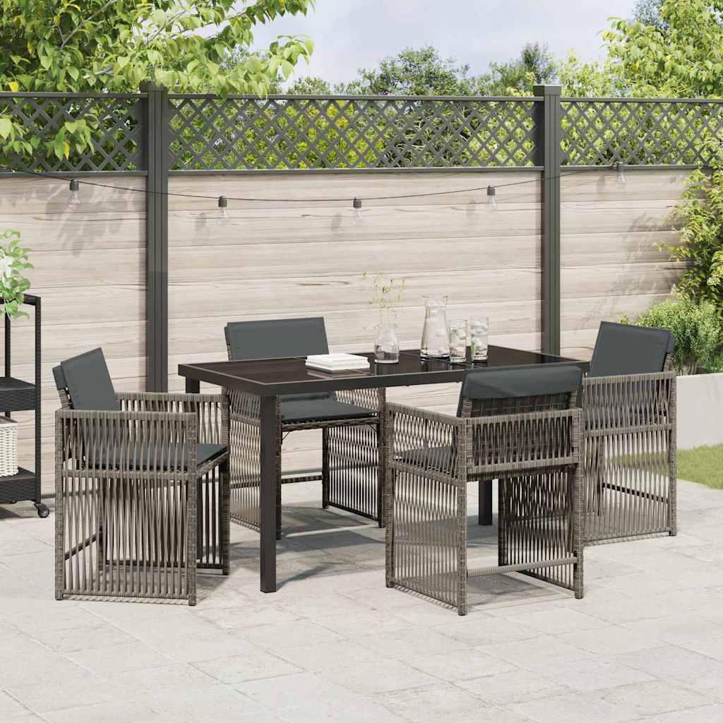 Piharuokailu setti 5 pcs Harmaa polyrottinki