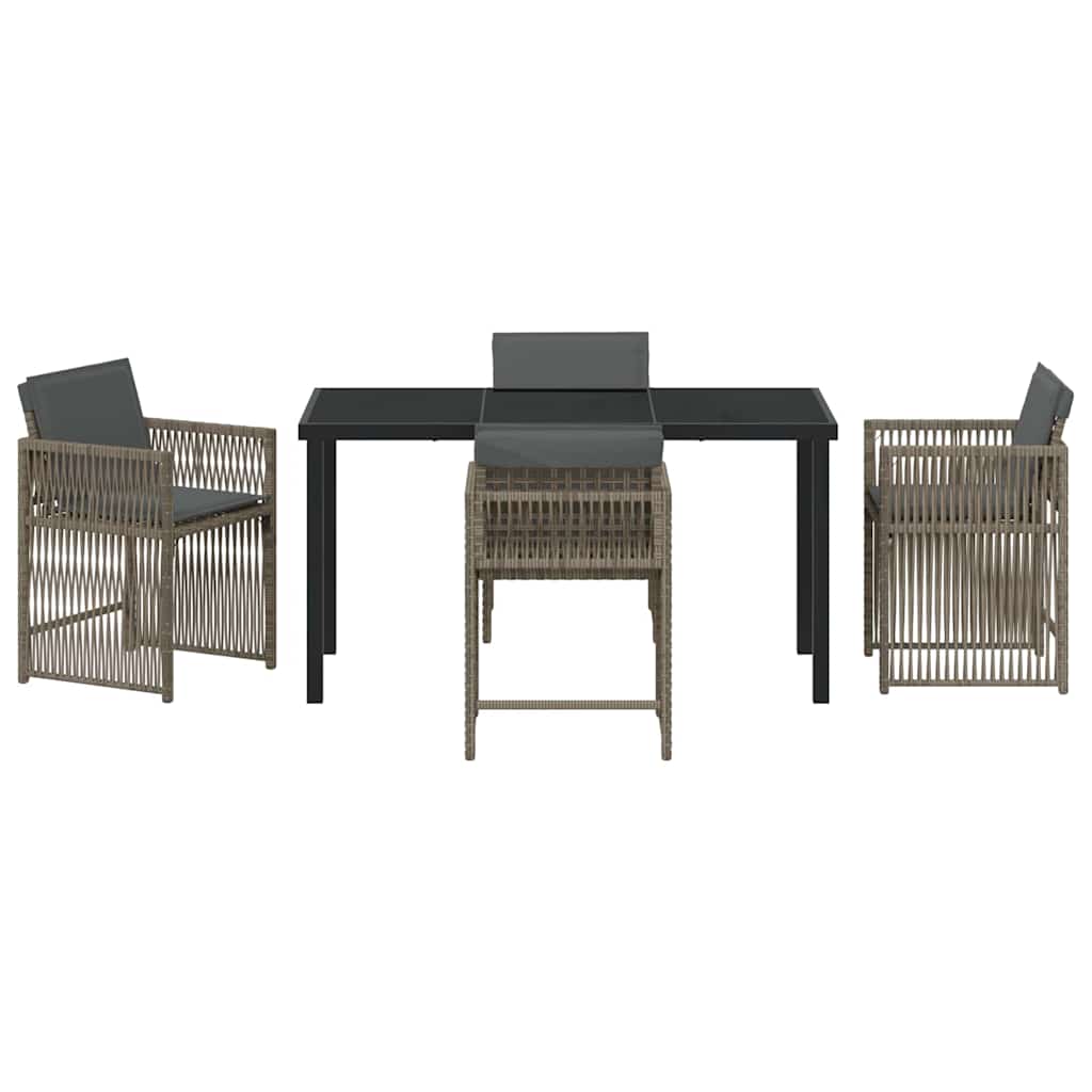 Piharuokailu setti 5 pcs Harmaa polyrottinki