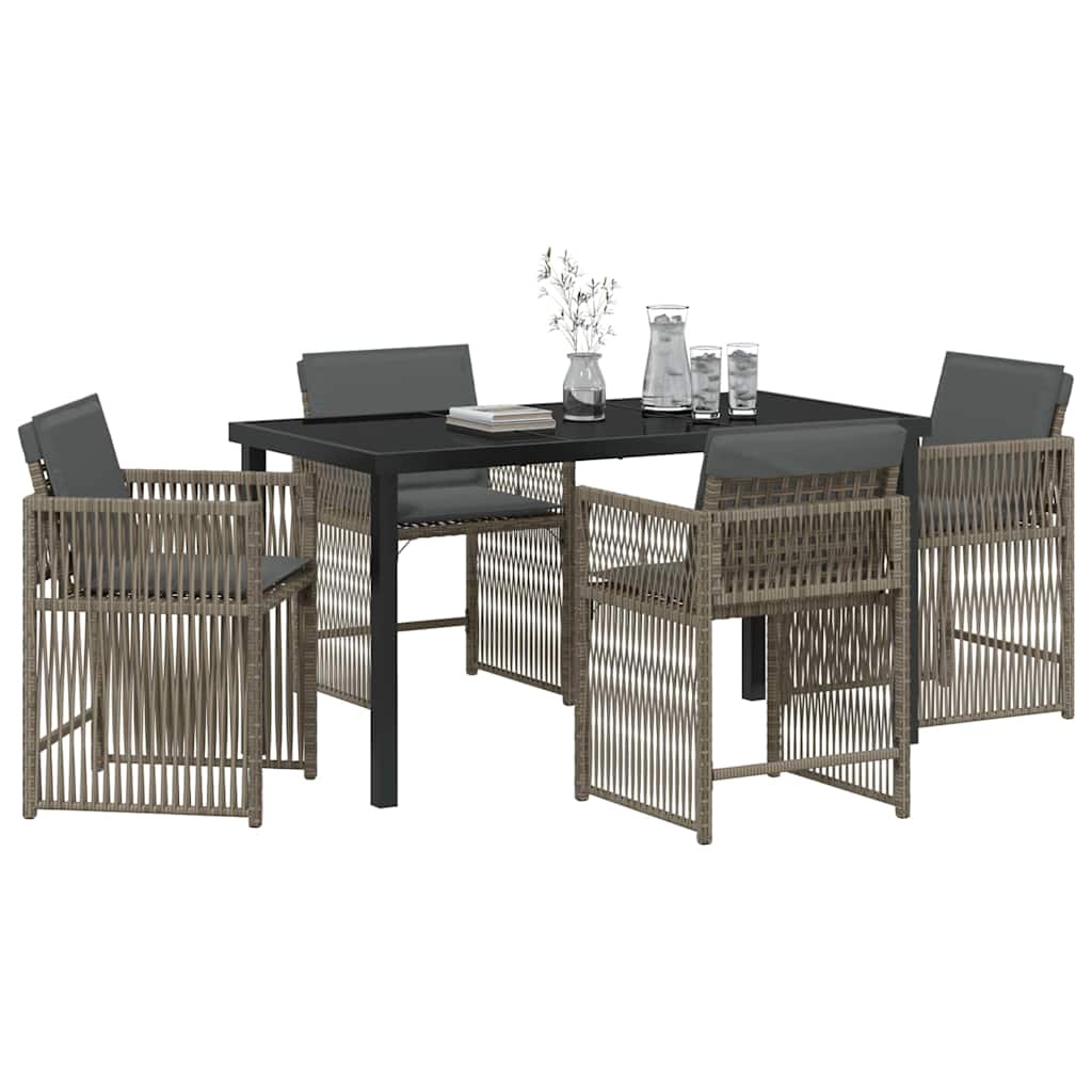 Piharuokailu setti 5 pcs Harmaa polyrottinki