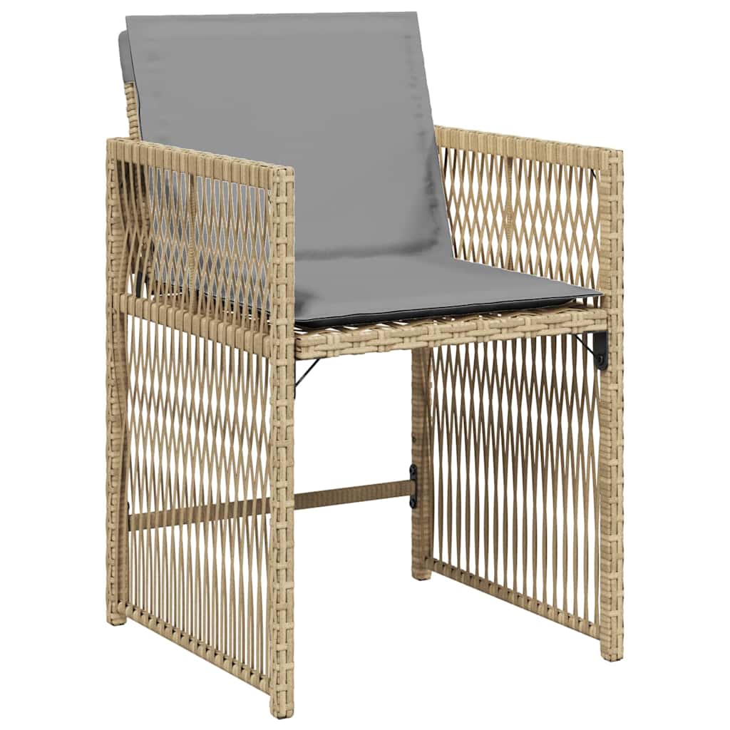 Piharuokailu setti 5 pcs Beige polyrottinki