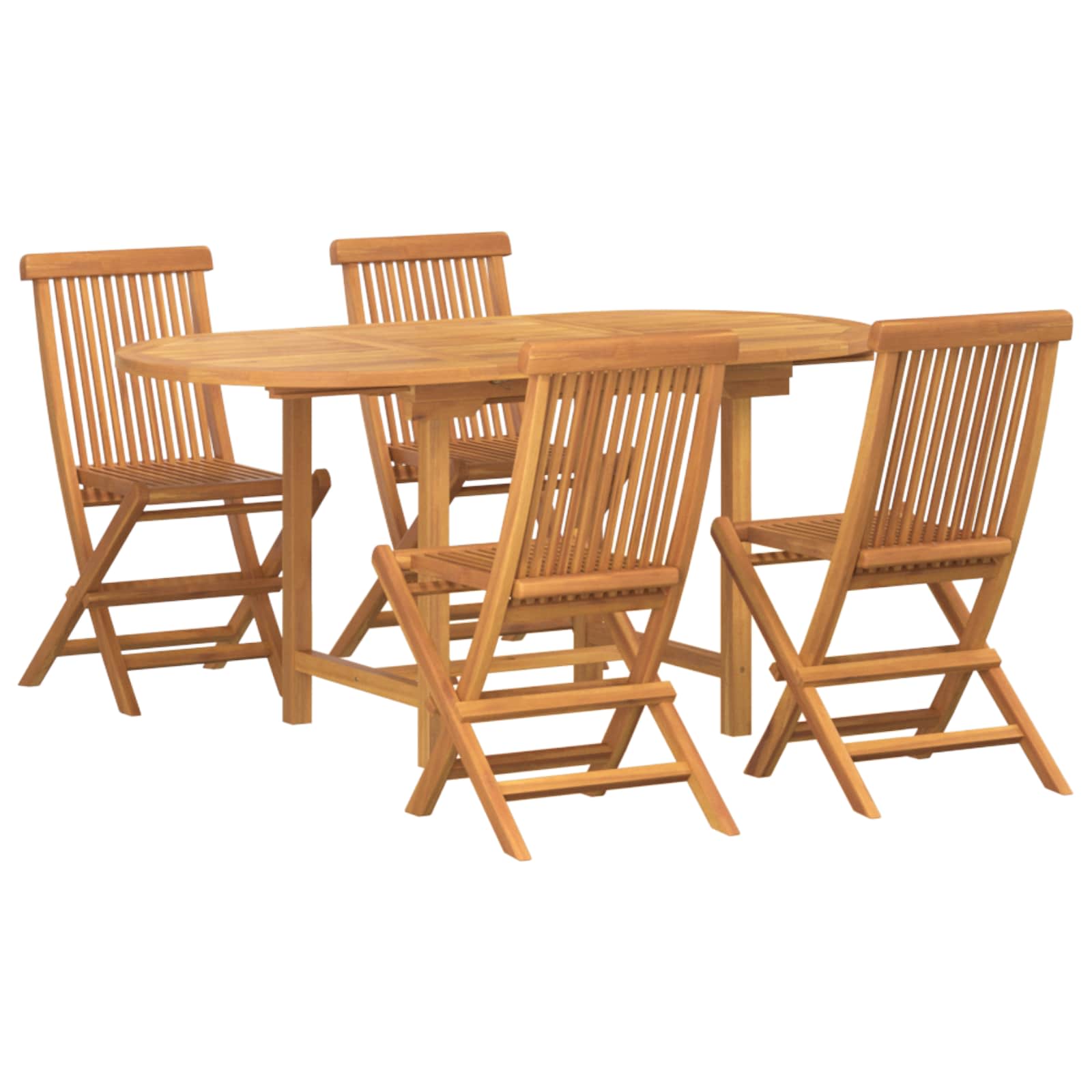 Piharuokailu setti 5 pcs Ruskea Tiikkipuu