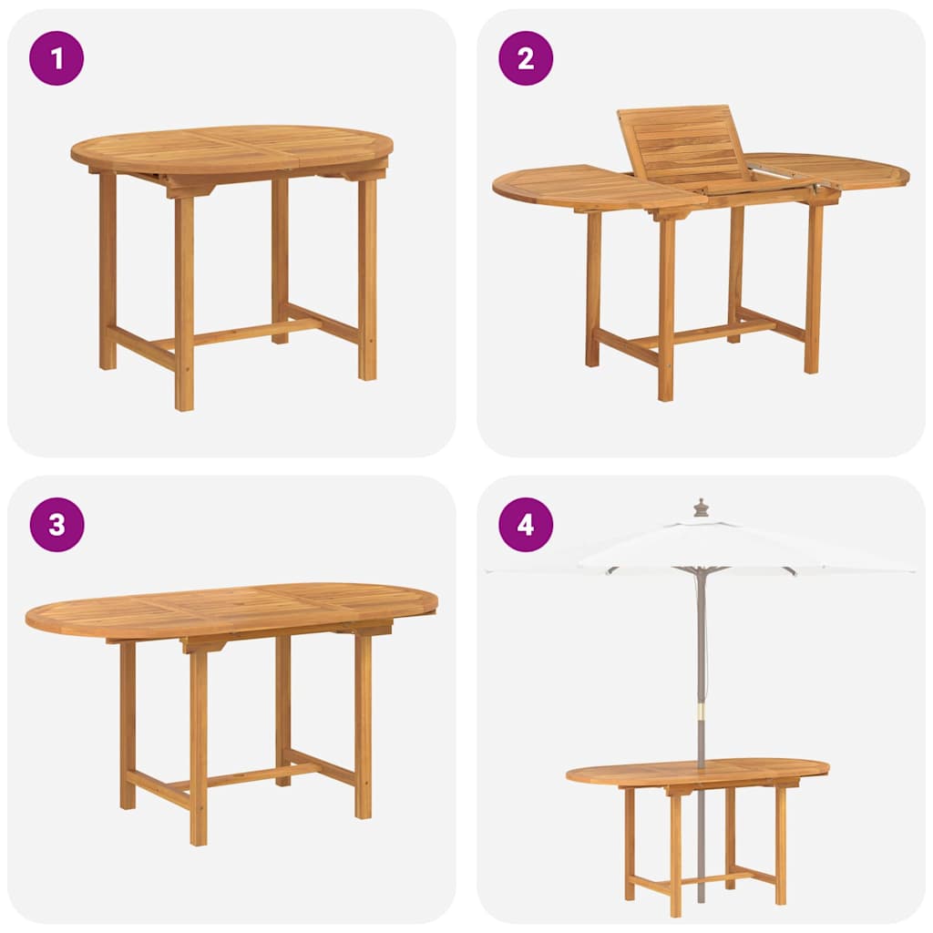 Piharuokailu setti 7 pcs Ruskea Tiikkipuu