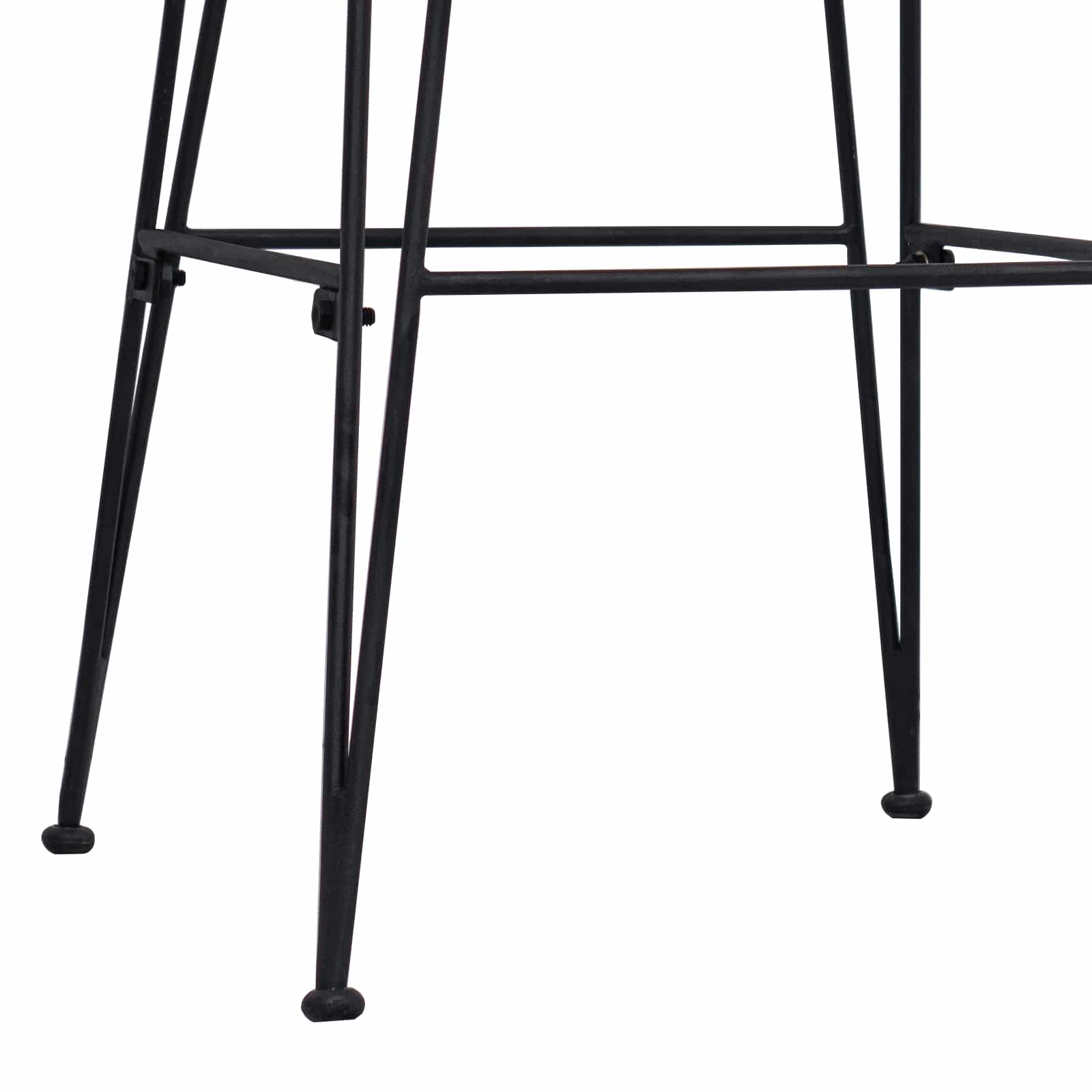 Ruokatuoli 2 kpl Rattan ja Teräs Luonnollinen 41 x 55 x 85 cm