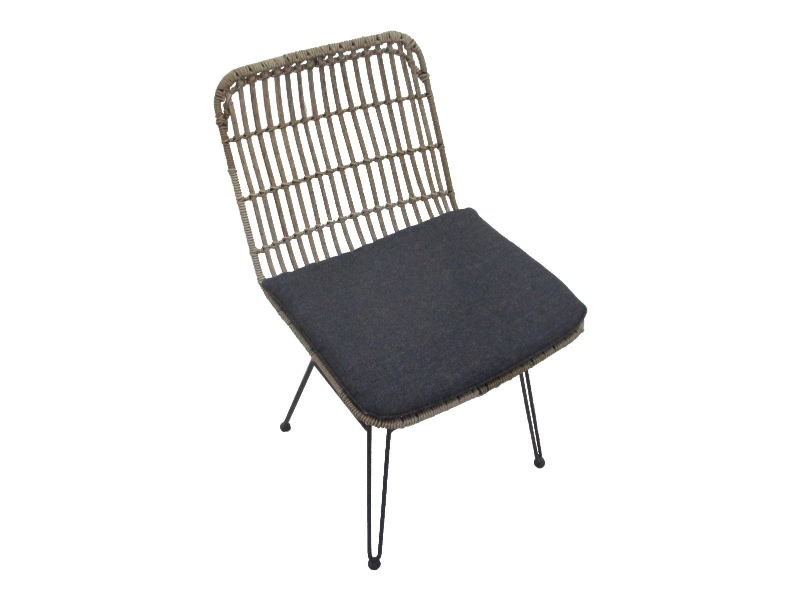 Flamingo-ruokatuoli ilman käsinojaa - teräsbambu-ilme (2 kpl)