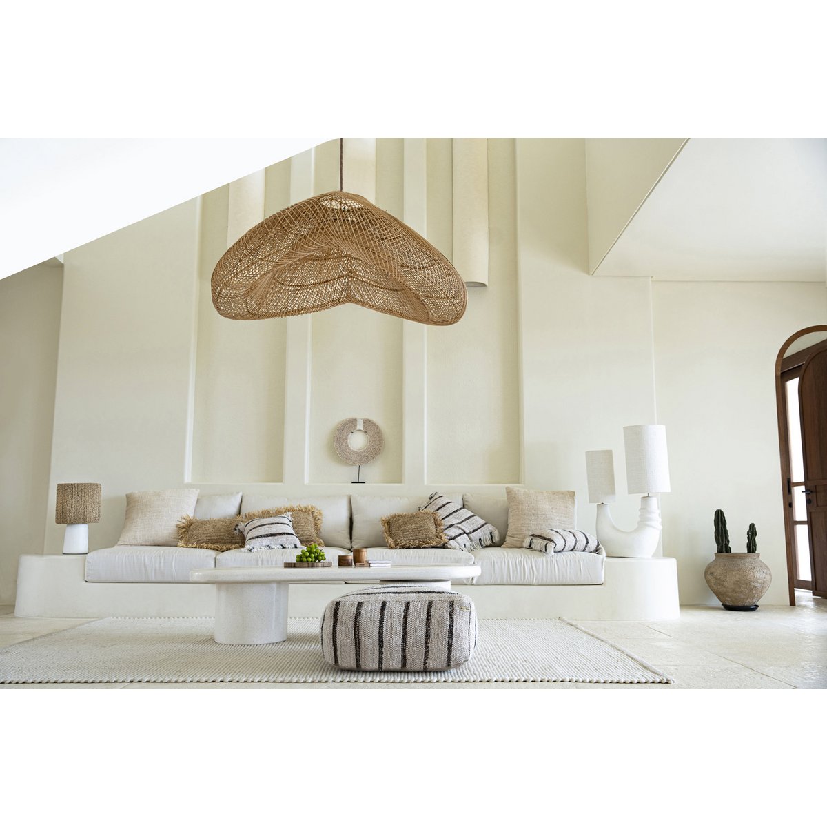 Rahi - THE OH MY GEE POUFFE BOHEMIAN WHITE