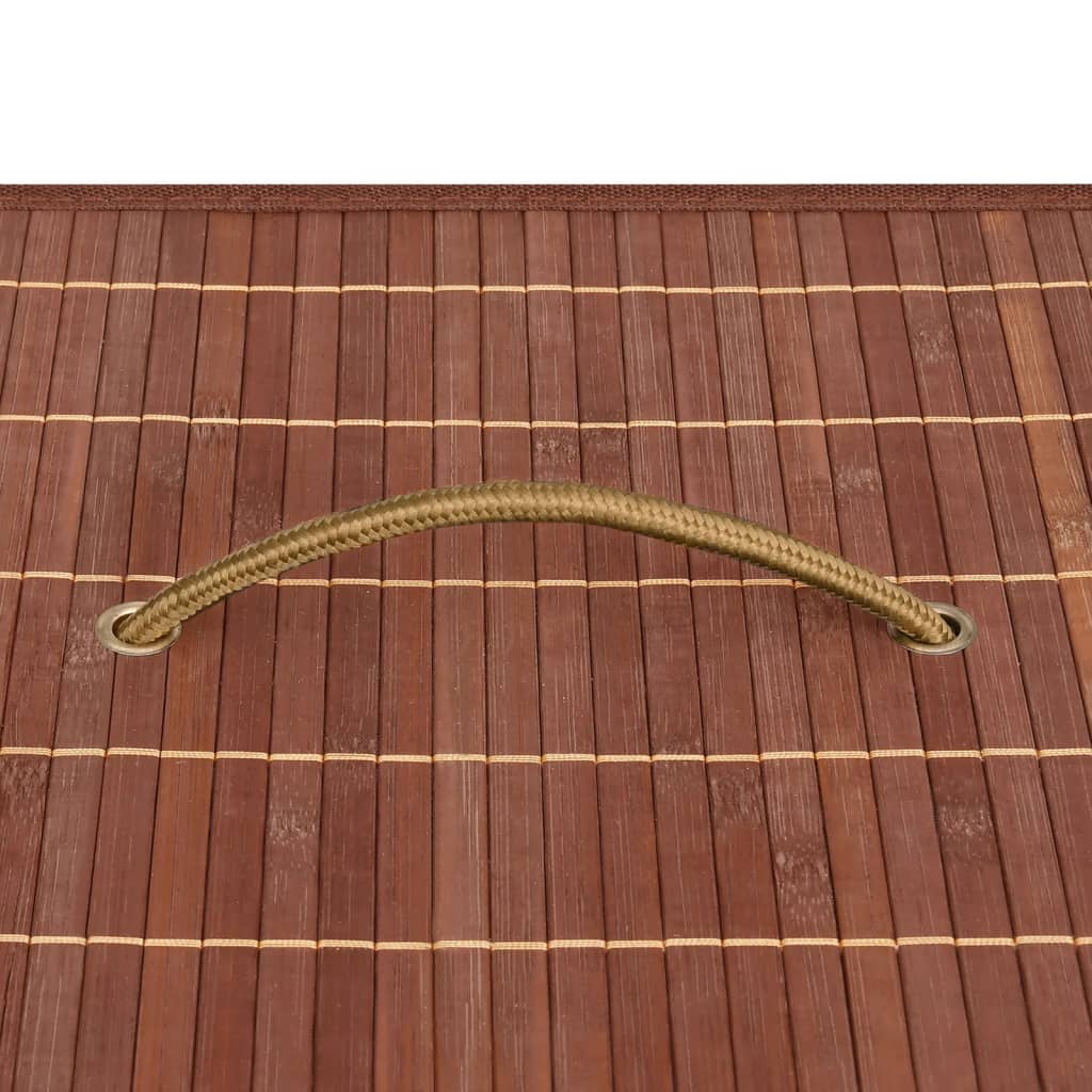 Bambu Pyykkikori 2 Osiota Ruskea 100 L