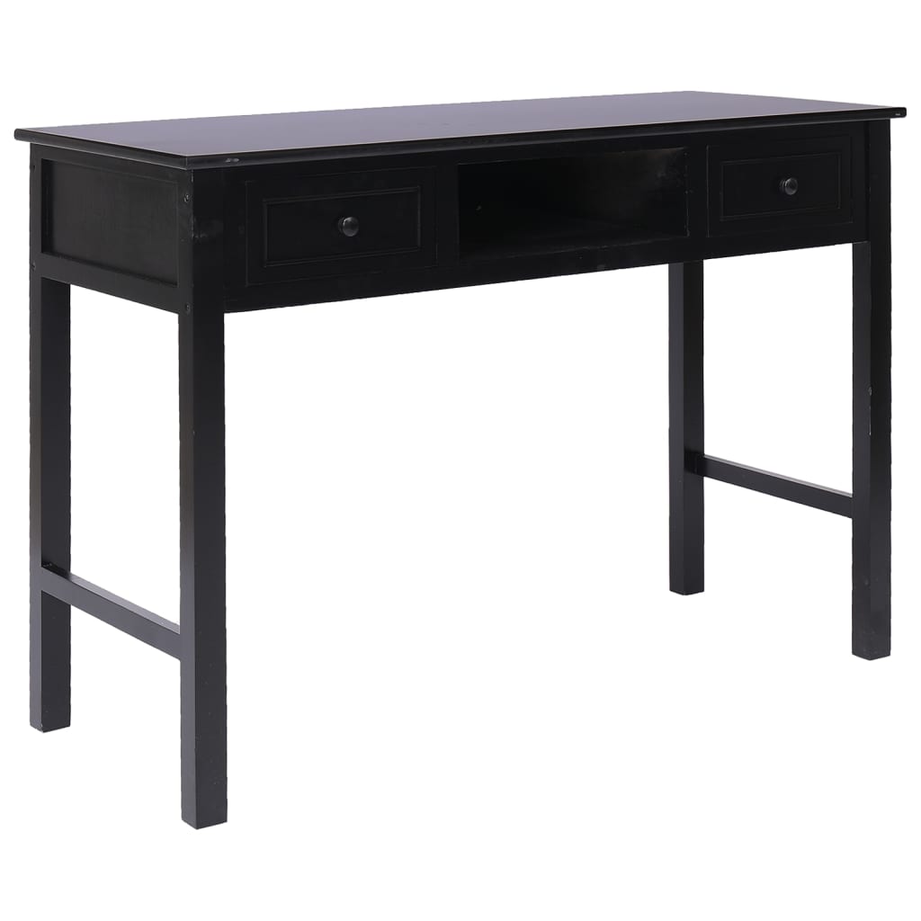 Työpöytä Musta 108X45X76 Cm Täysi Keisaripuu