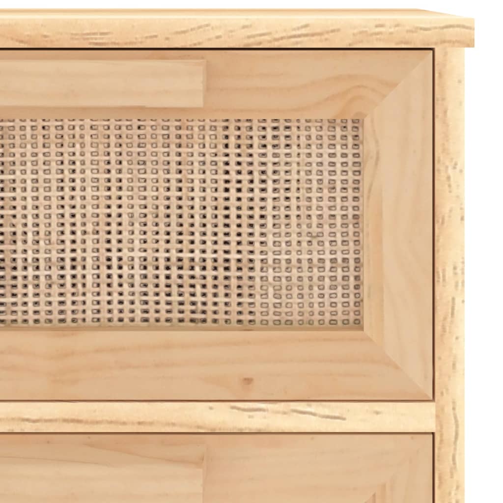 Senkki Ruskea 40X30X90 Cm Täysi Mänty Ja Luonnonrottinki