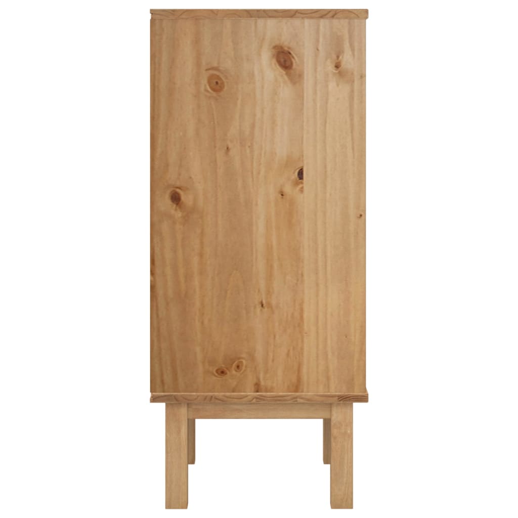Lipasto Otta Ruskea Ja Valkoinen 76,5X39,5X90 Cm Täysi Mänty