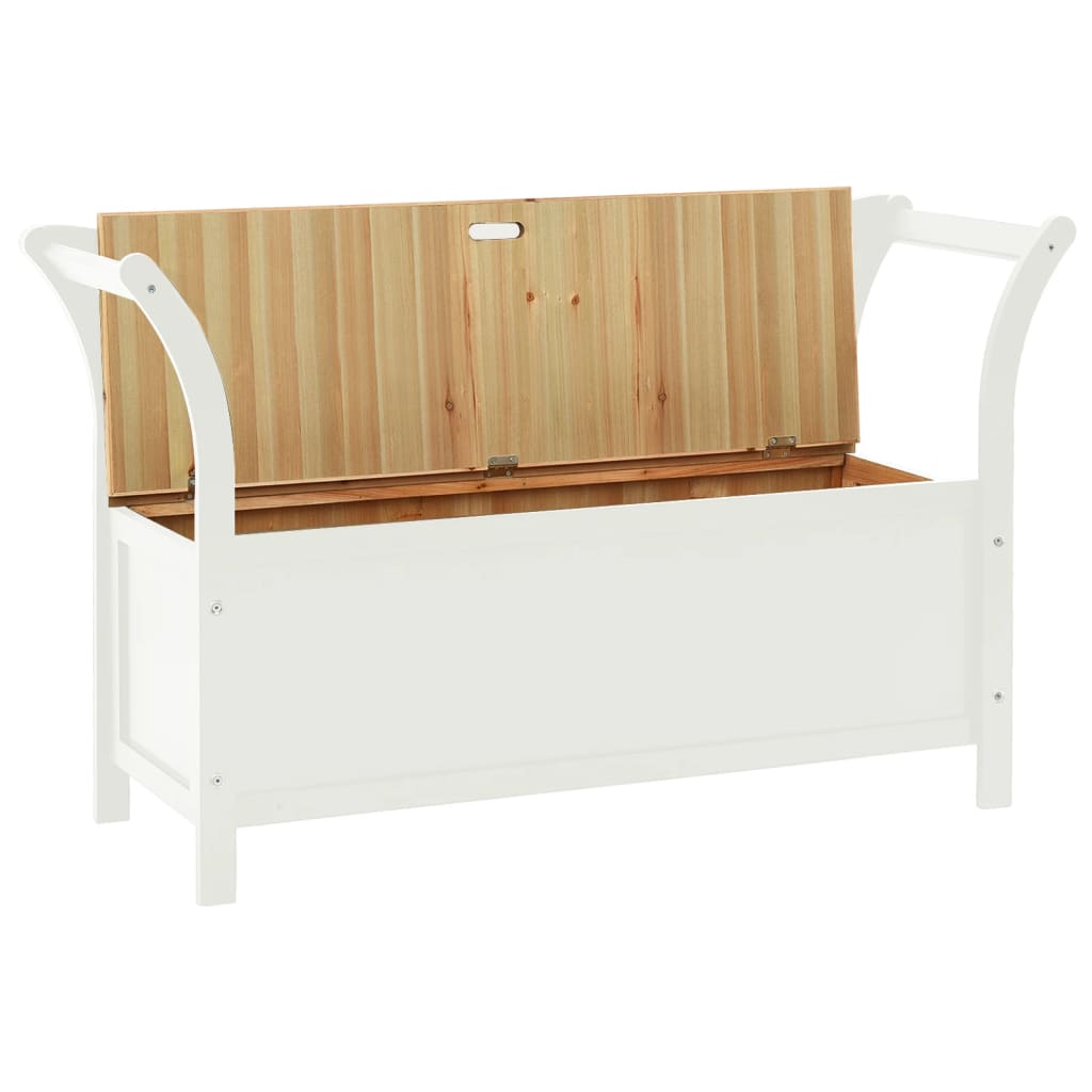 Penkki Valkoinen 107X45X75,5 Cm Täysi Kuusi